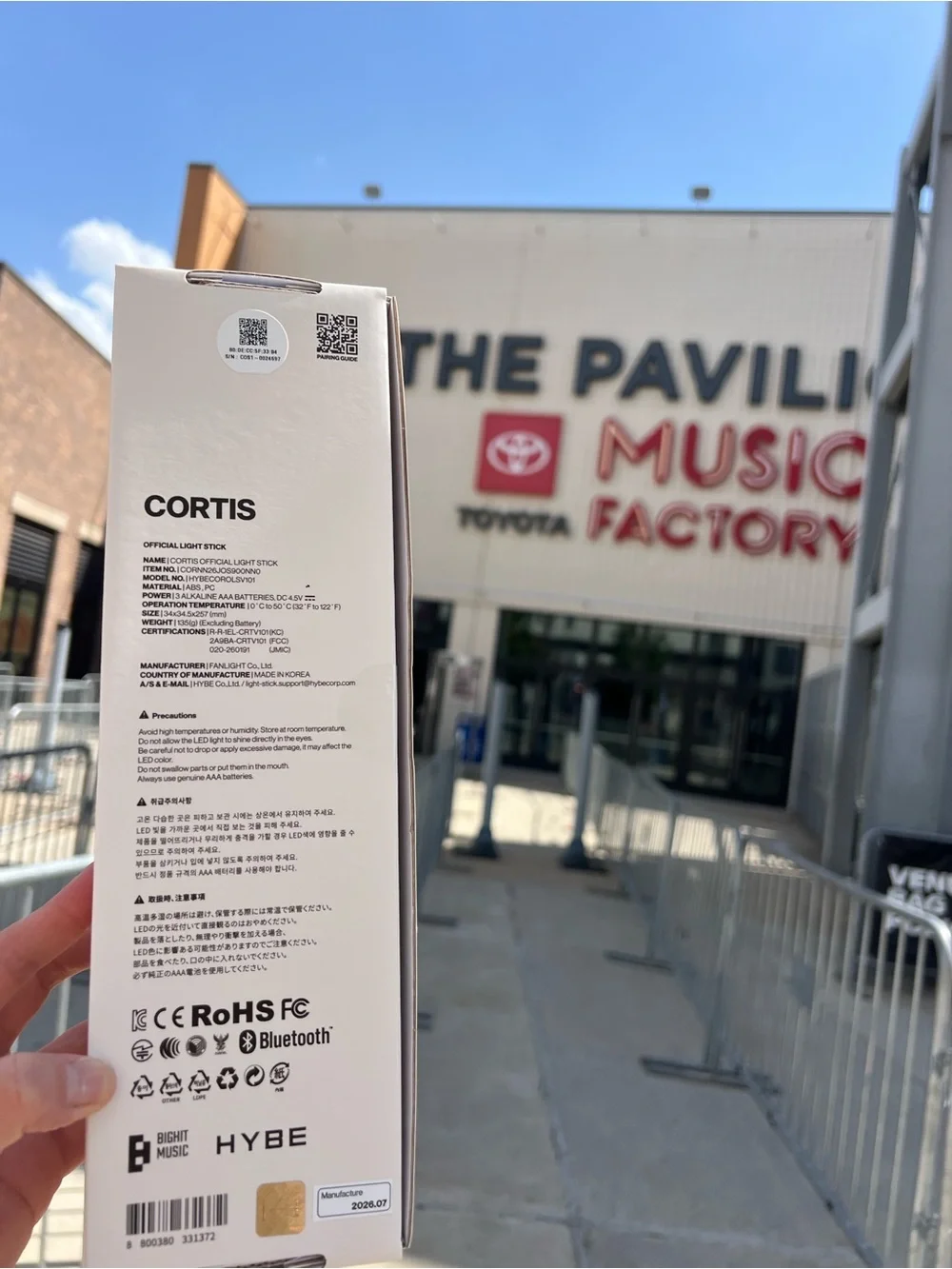 New CORTIS official light stick purchased in person  Irving Texas 8/11/26 PYPD